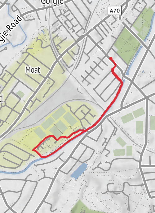 Hike from Merchiston mobile static map