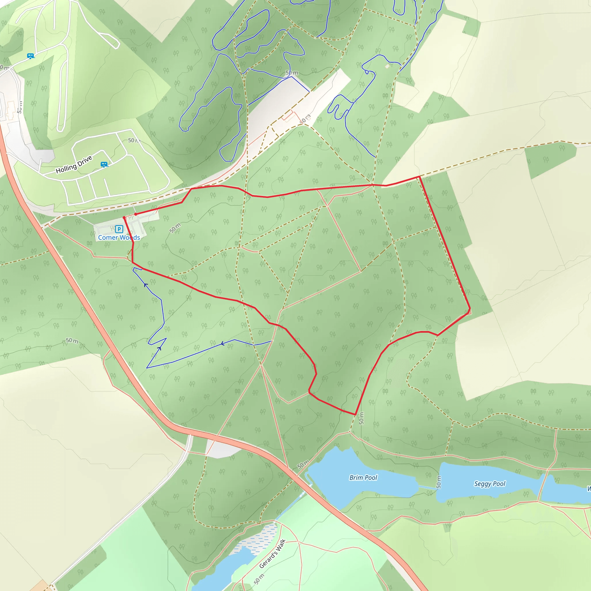 White Admiral Walk - Comer Woods mobile static map