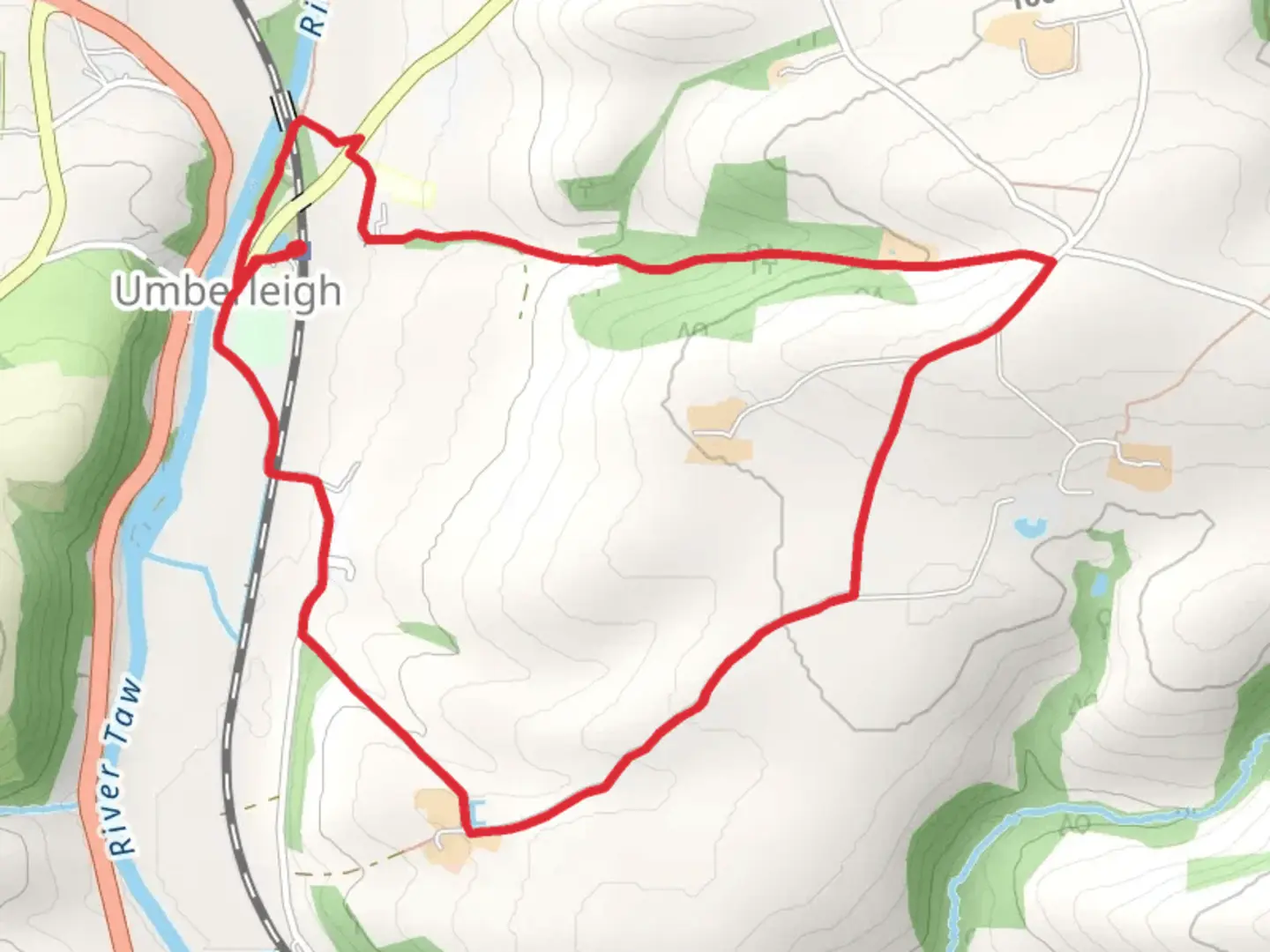 An image depicting the trail Pitt Wood in Umberleigh and its surrounding area.