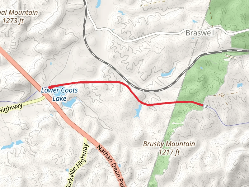 Silver Comet Trail from Lower Coots Lake
