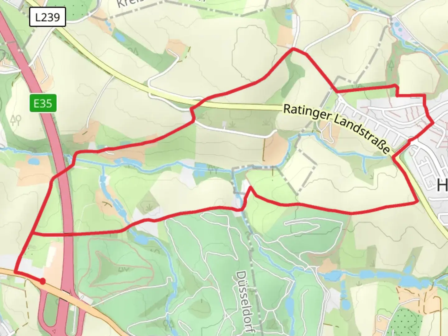 An image depicting the trail Lindenbecker Weg and its surrounding area.