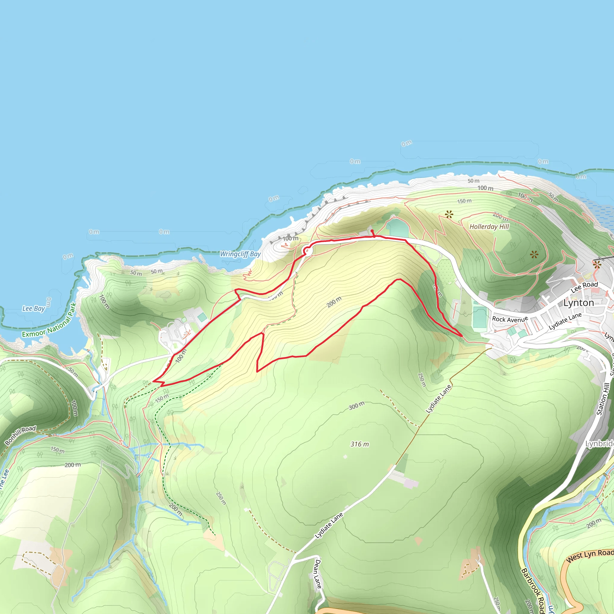 The Valley of Rocks via SWCP mobile static map