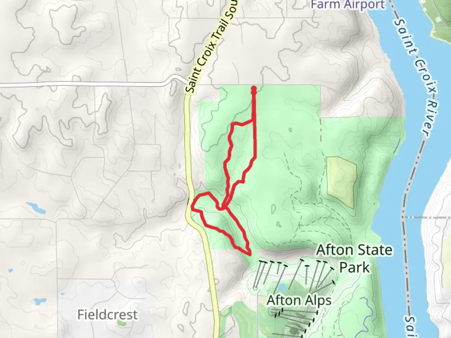 An image depicting the trail Trout Brook Loop and its surrounding area.