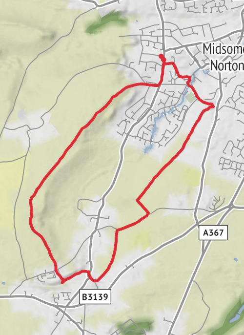 Chilcompton Valley Loop mobile static map