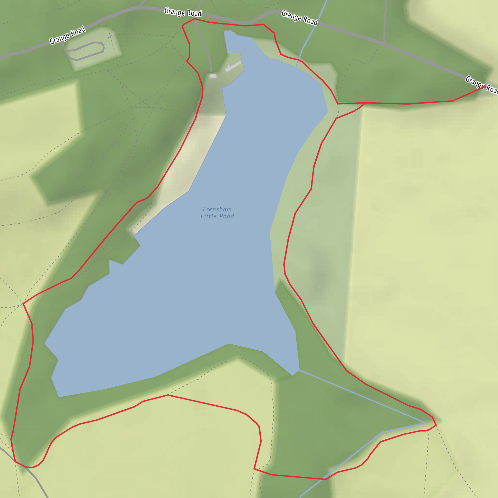 Frensham Little Pond Loop mobile static map