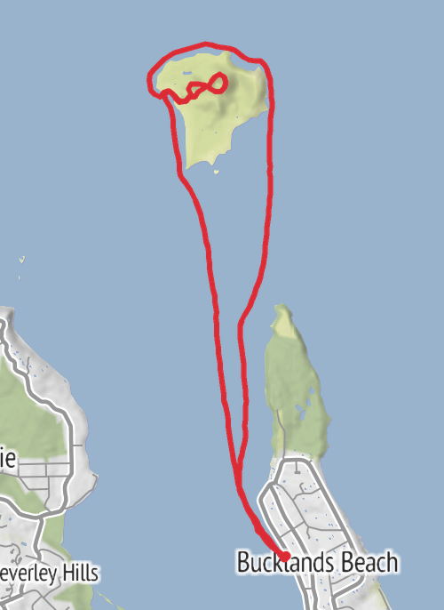 Kayak and Hike Motukorea Island mobile static map