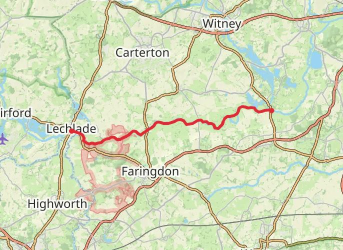Thames Path - Newbridge to Lechlade mobile static map