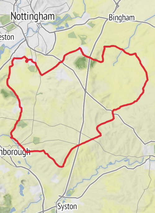 Rushcliffe Cycling mobile static map