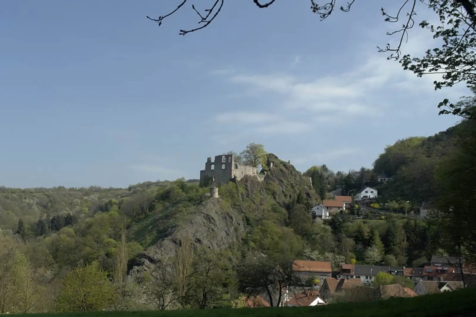 An image depicting the trail Schelmenkopf Falkenstein Loop and its surrounding area.