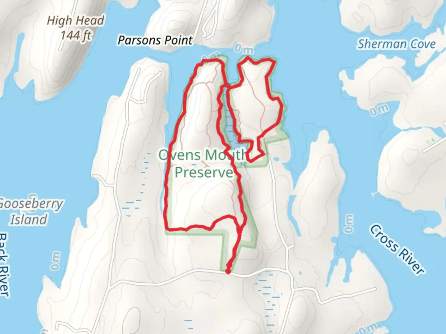 An image depicting the trail Dover Cross River Loop and its surrounding area.