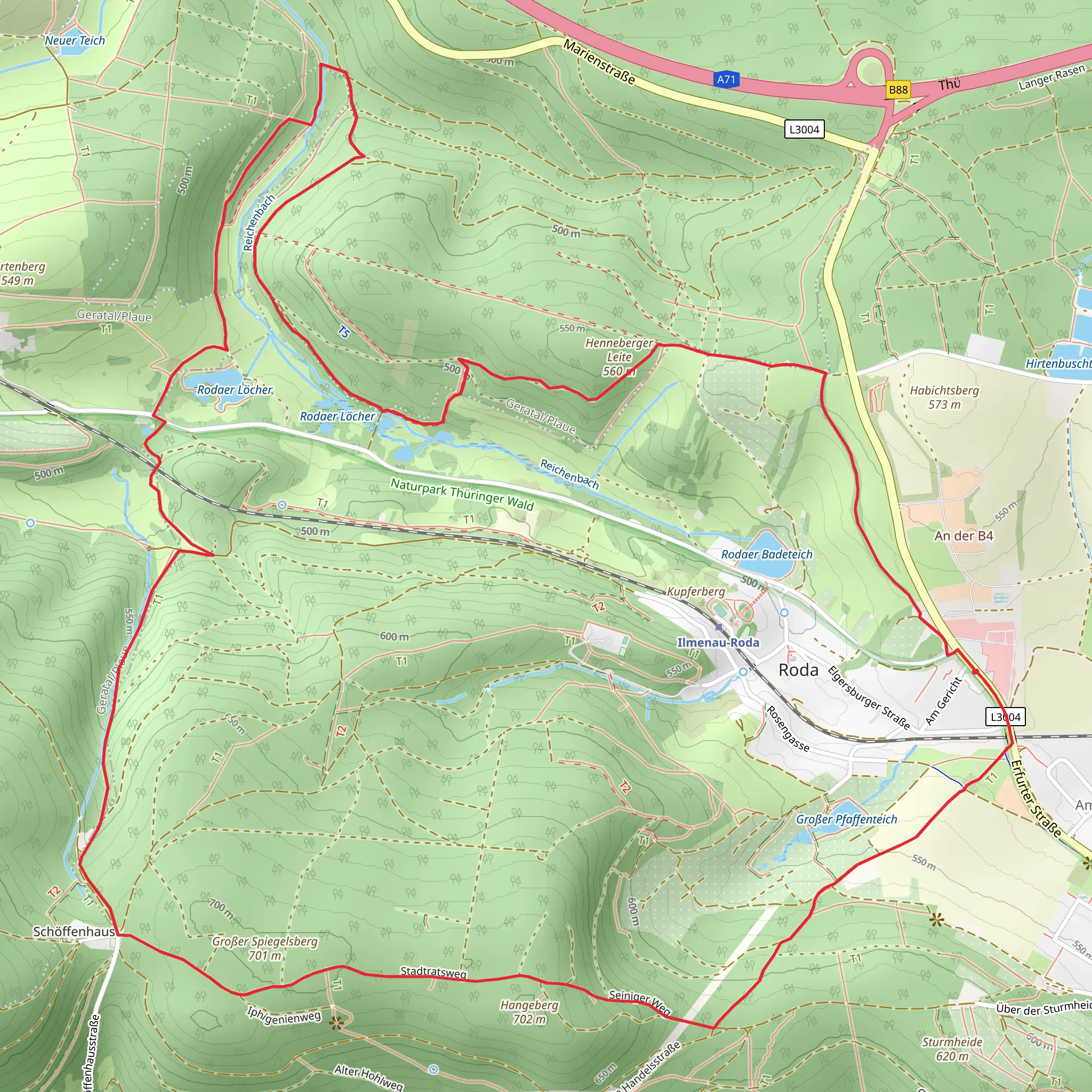 Rund um Roda Loop mobile static map