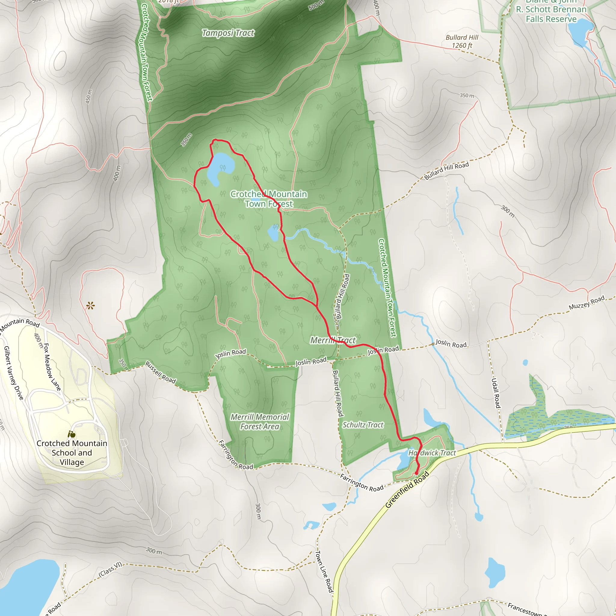 Town Forest Loop Trail mobile static map