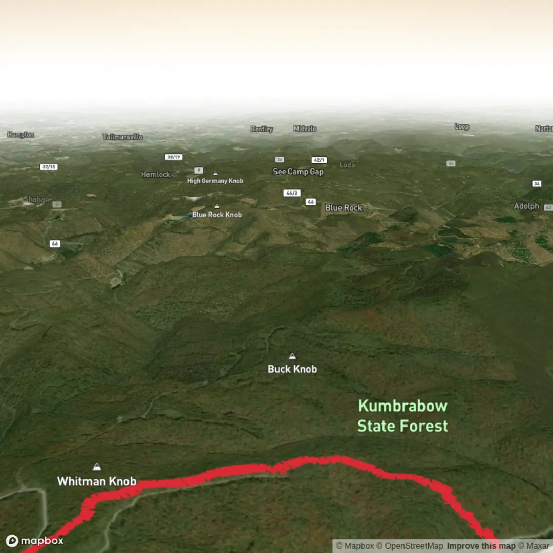 An image depicting the trail Whitman Trail and its surrounding area.