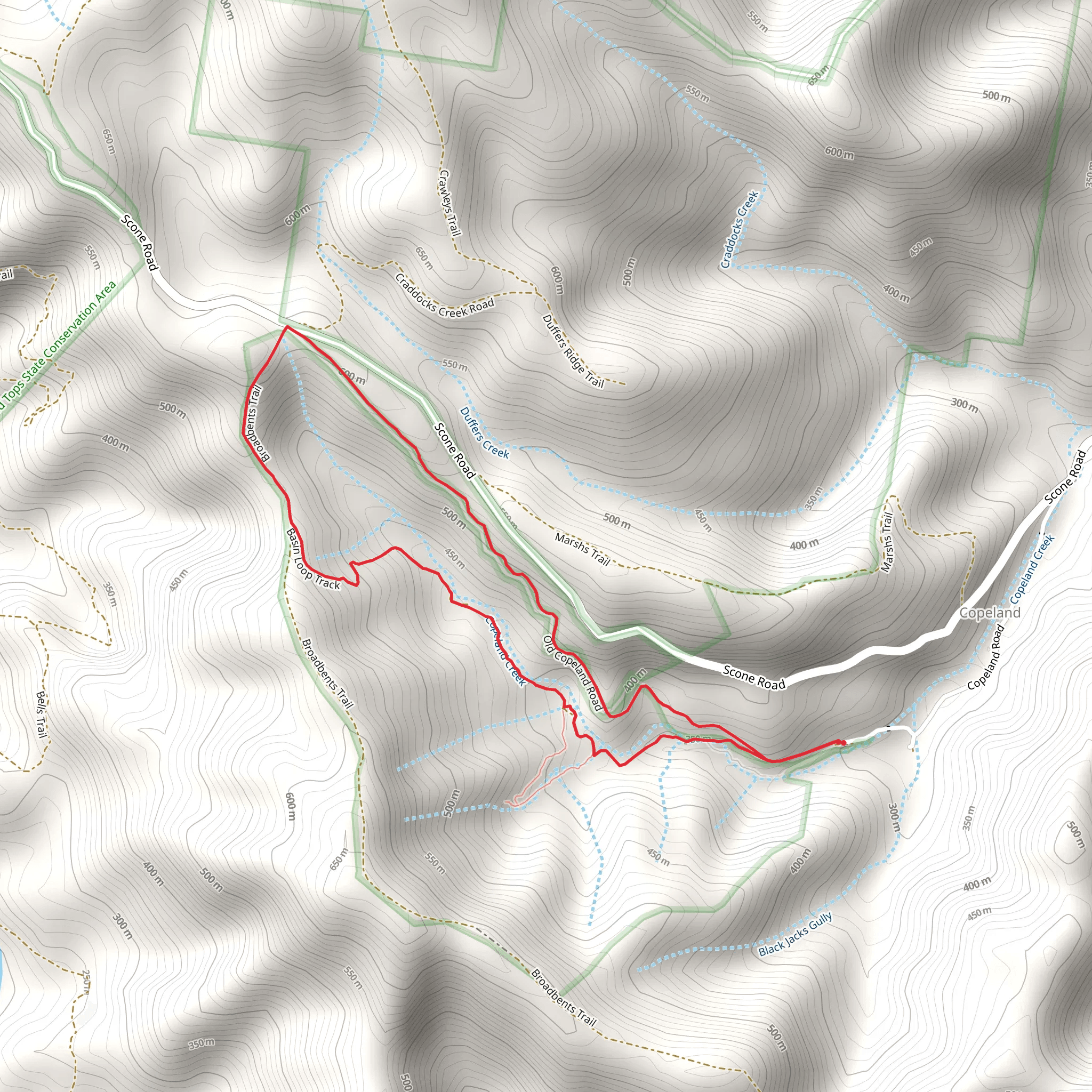 Basin Loop Track mobile static map
