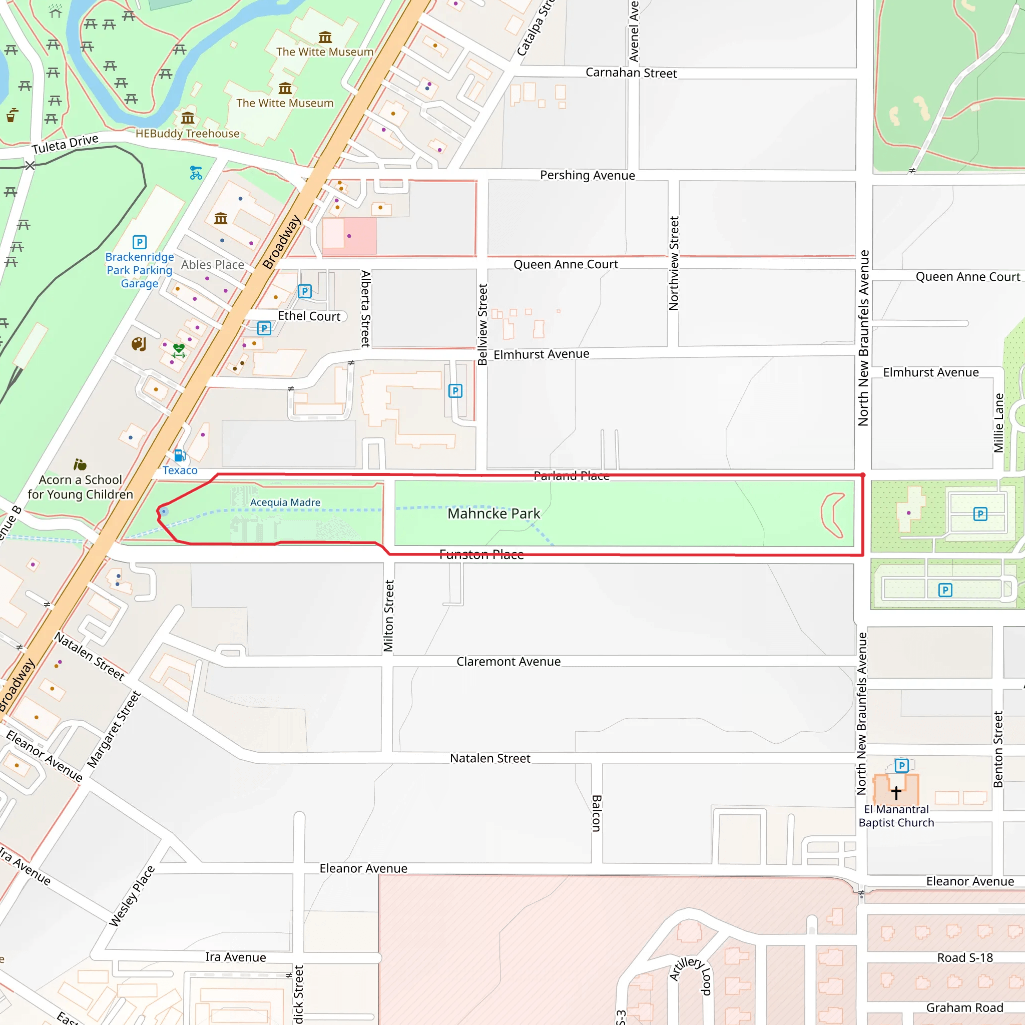Acequia Madre Loop mobile static map