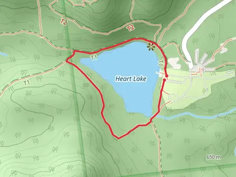 Heart Lake from Wilderness Campground at Heart Lake Loop