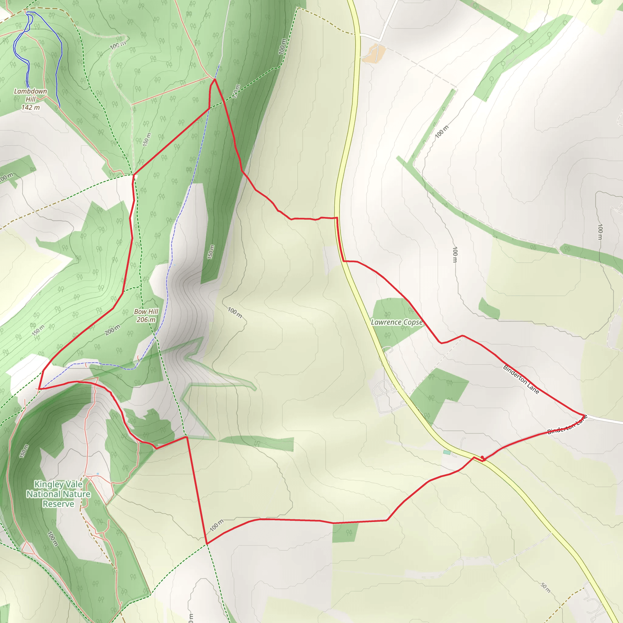 Kingley Vale NNR and Tansley Stone mobile static map