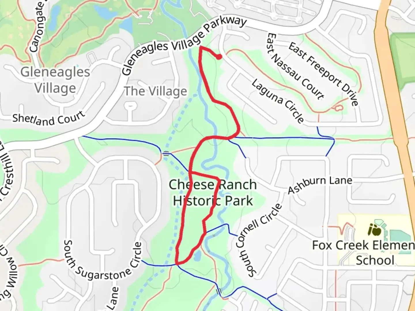 An image depicting the trail Cheese Ranch Trail and its surrounding area.