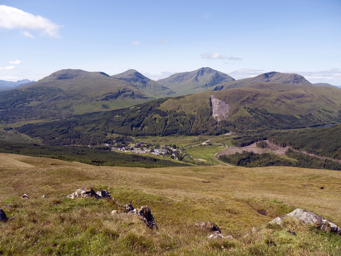 An image depicting the trail Cononish Mine and Ben Lui from Ardormie and its surrounding area.