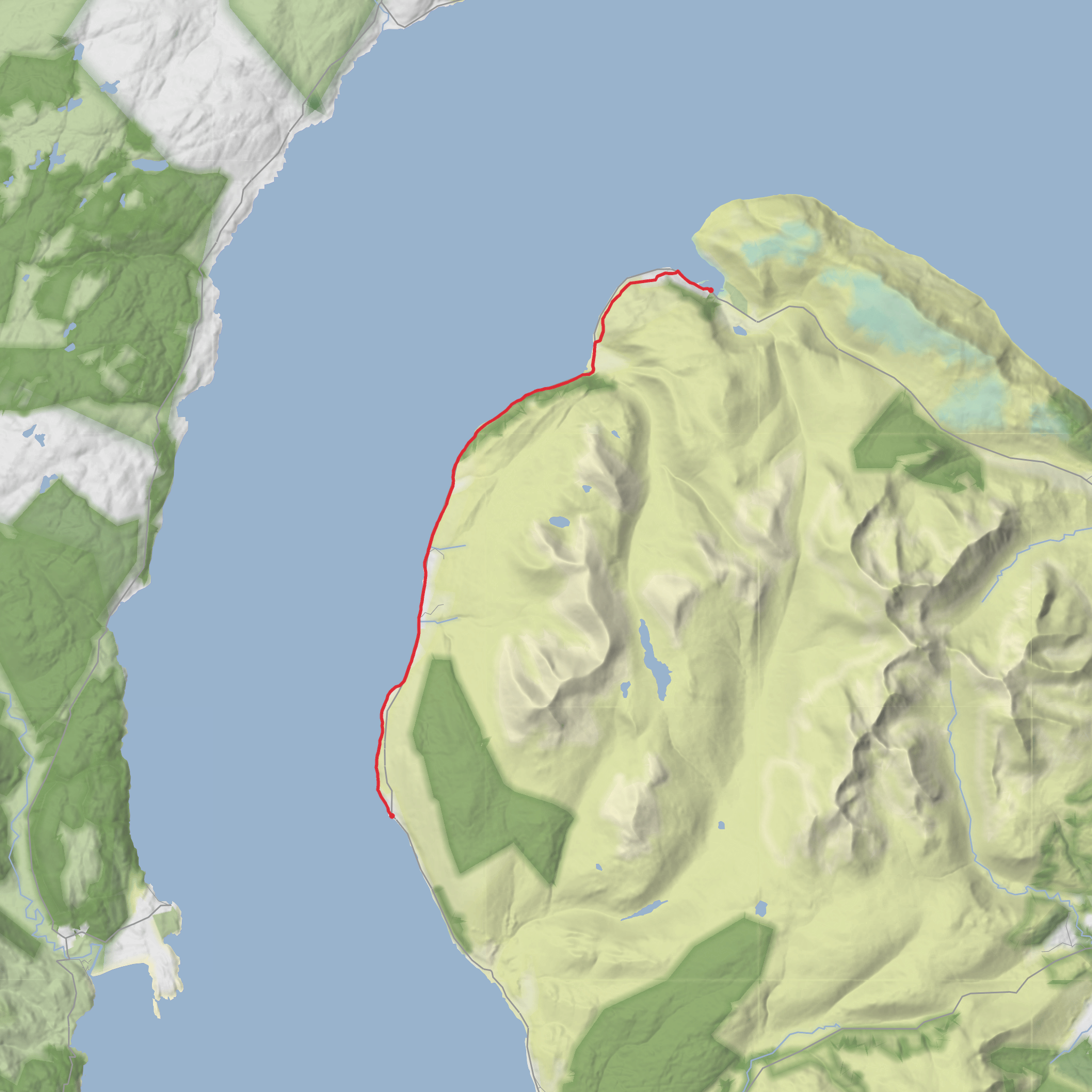 Loch Ranza to Imachar via Catacol Bay, Rubha Glas and Imachar Point mobile static map