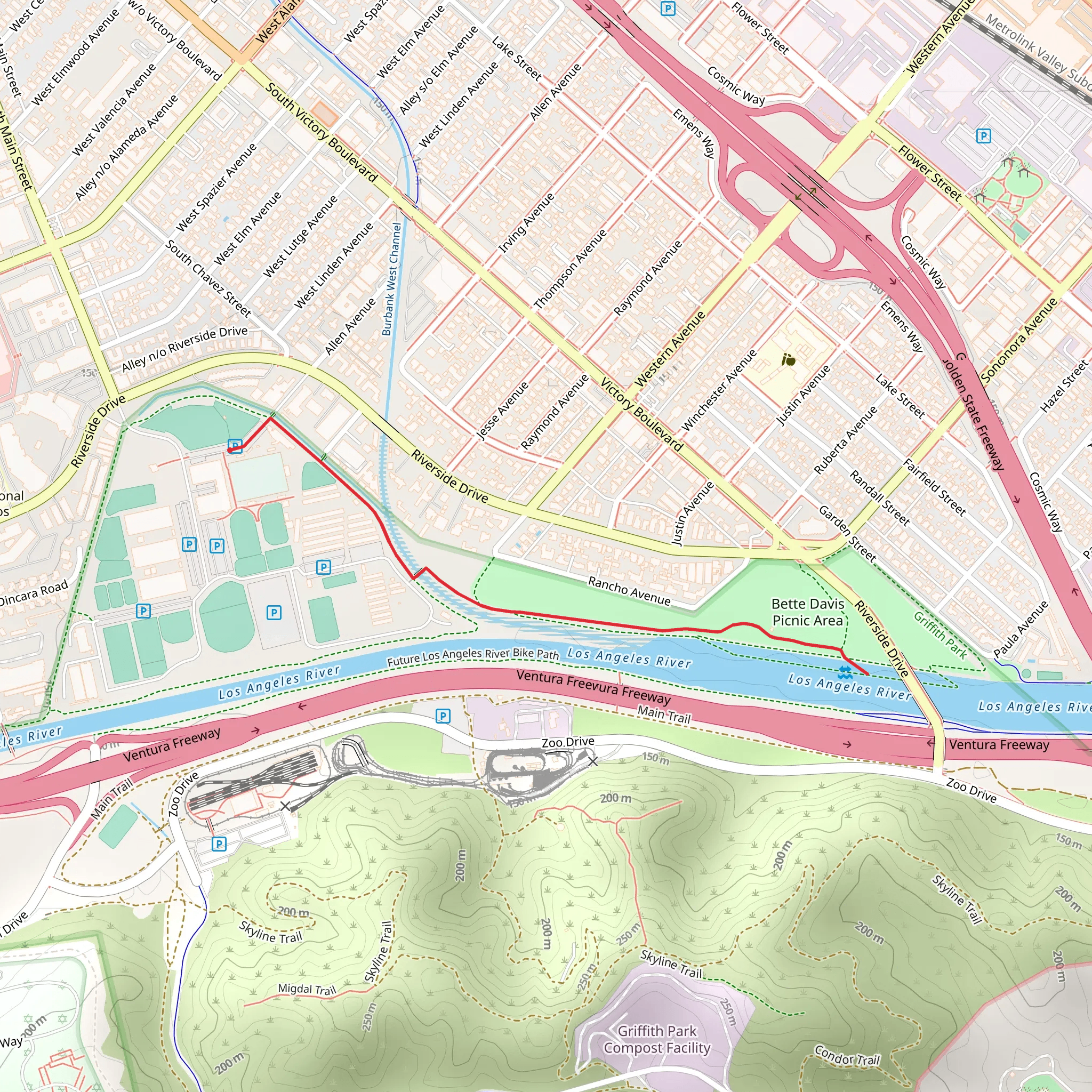 Burbank West Channel mobile static map