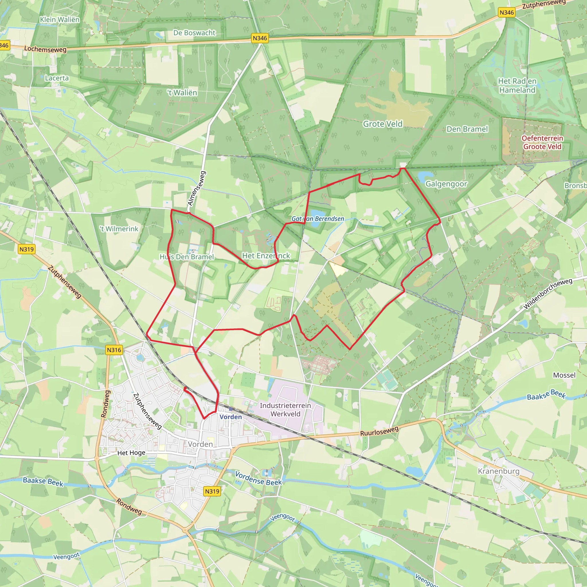 Galgengoor Loop Route mobile static map