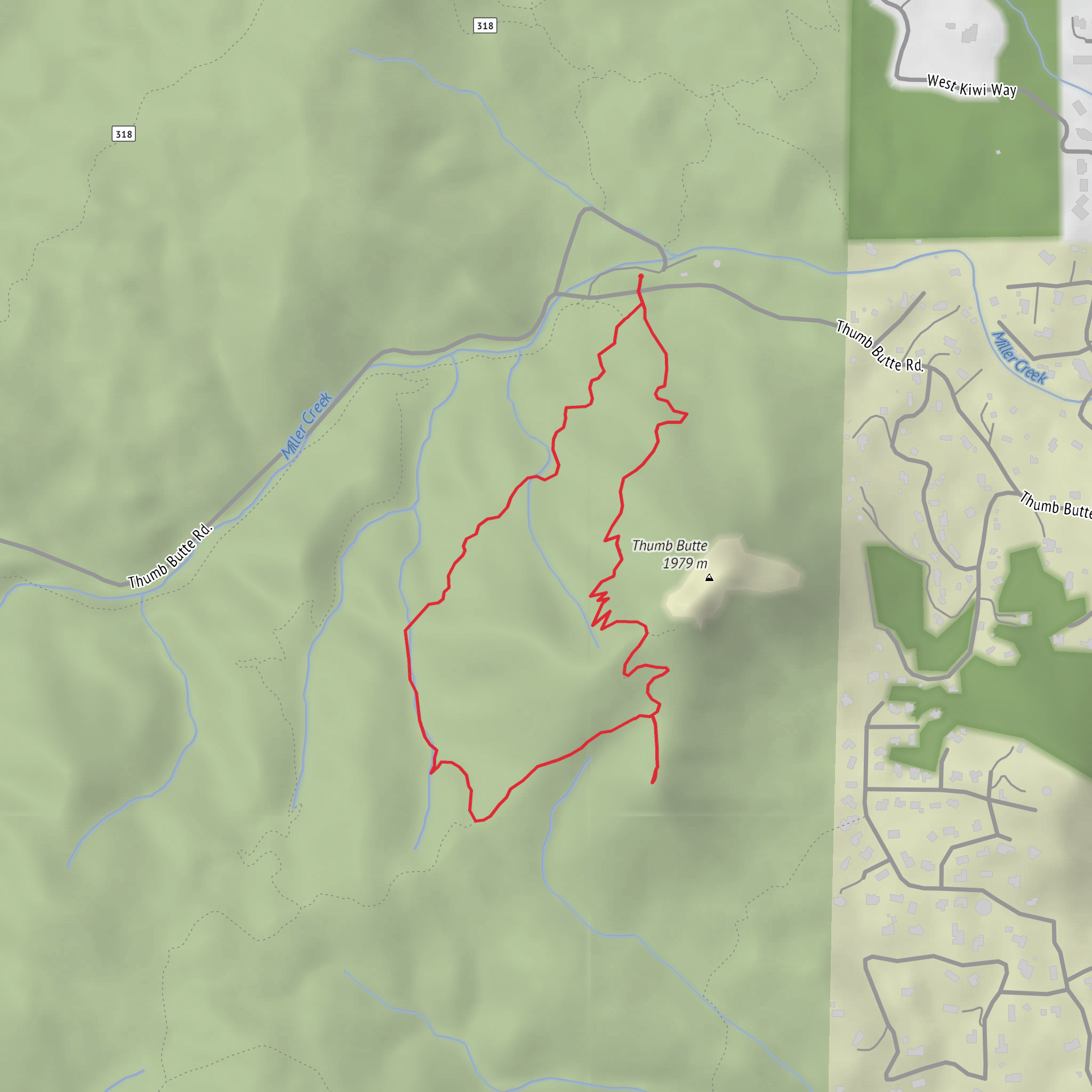 Thumb Butte Road Loop mobile static map