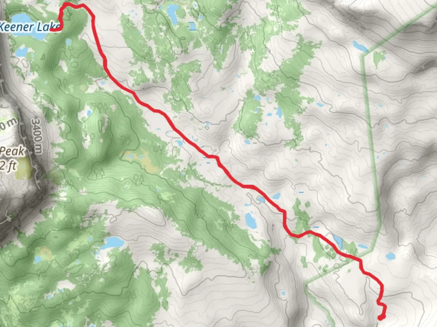 An image depicting the trail Keener Lake Trail and its surrounding area.