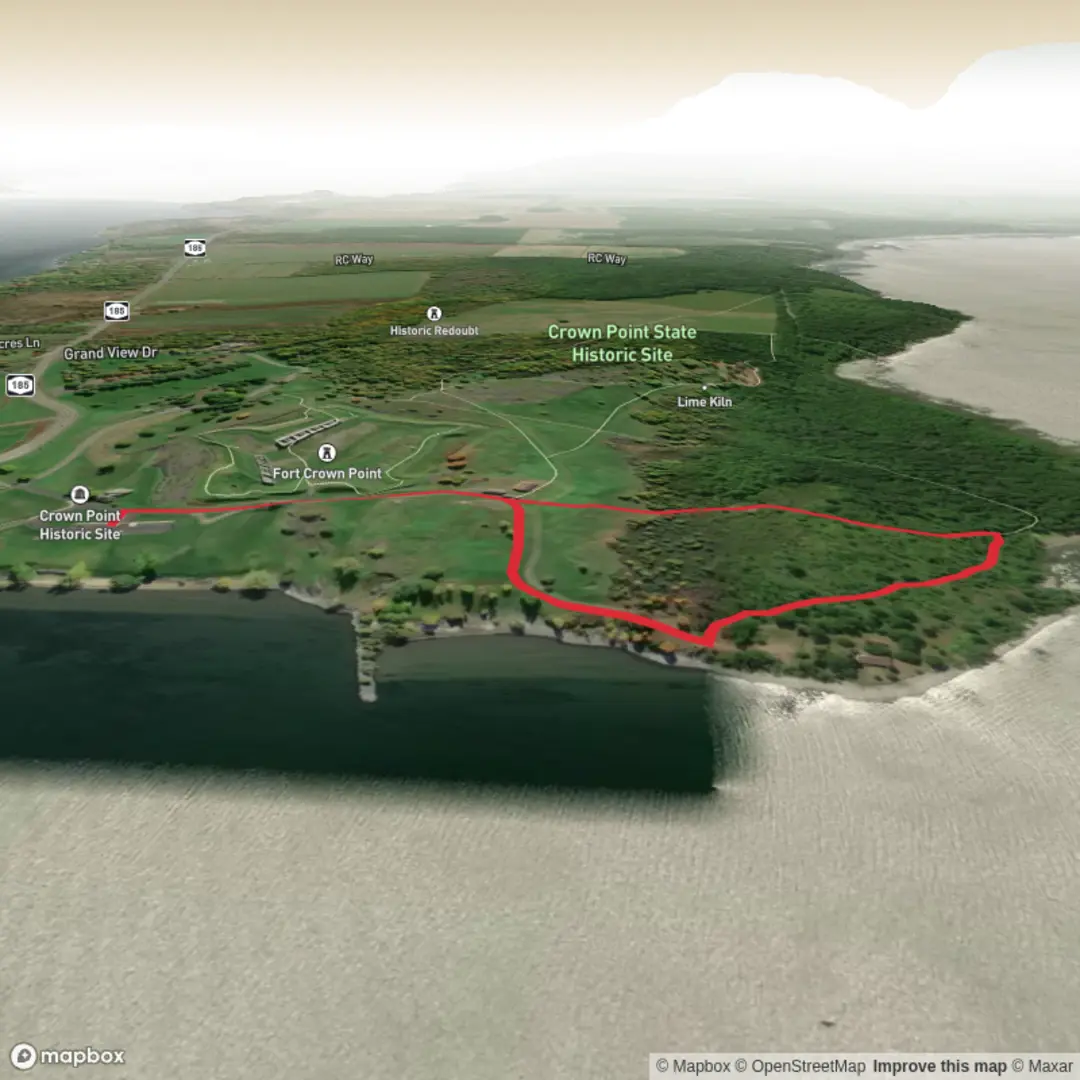 An image depicting the trail Orchard Point Loop and its surrounding area.