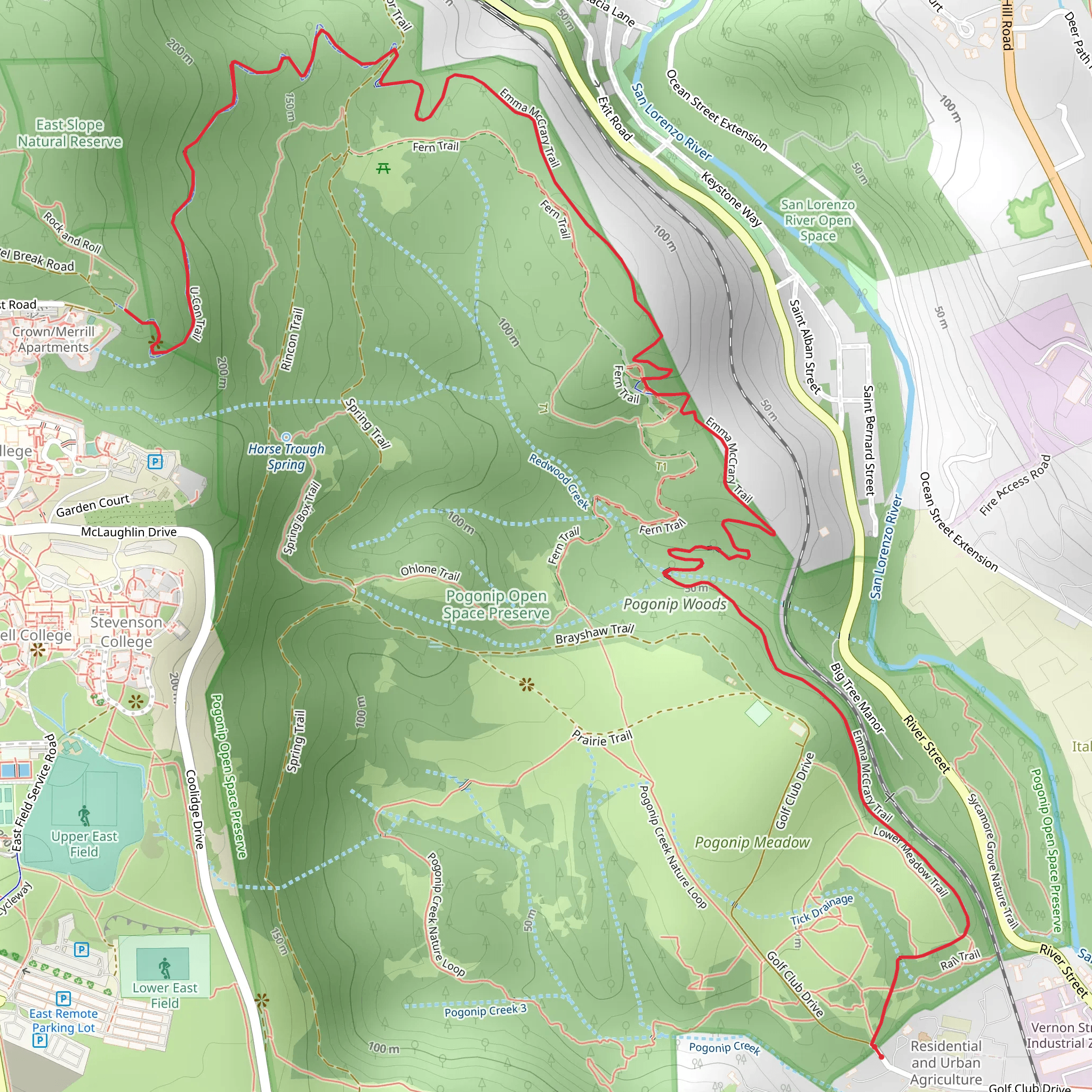 U-Con and Emma McCrary Trail mobile static map