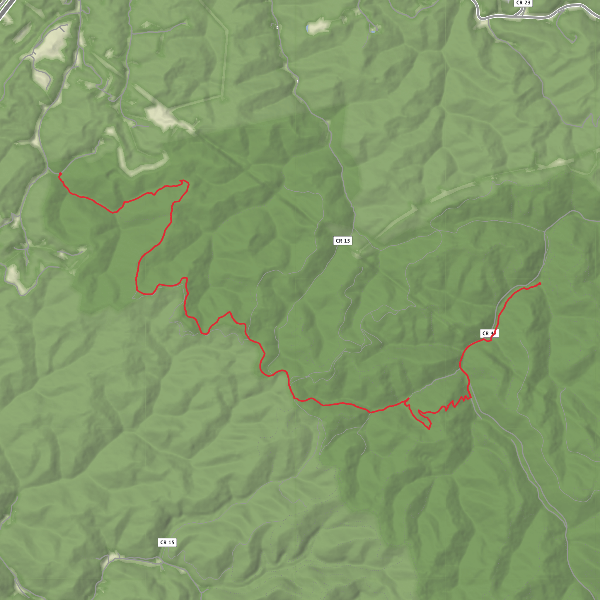 Mary Draper Ingles Trail, Hemlock Falls Trail and Davis Creek Trail mobile static map