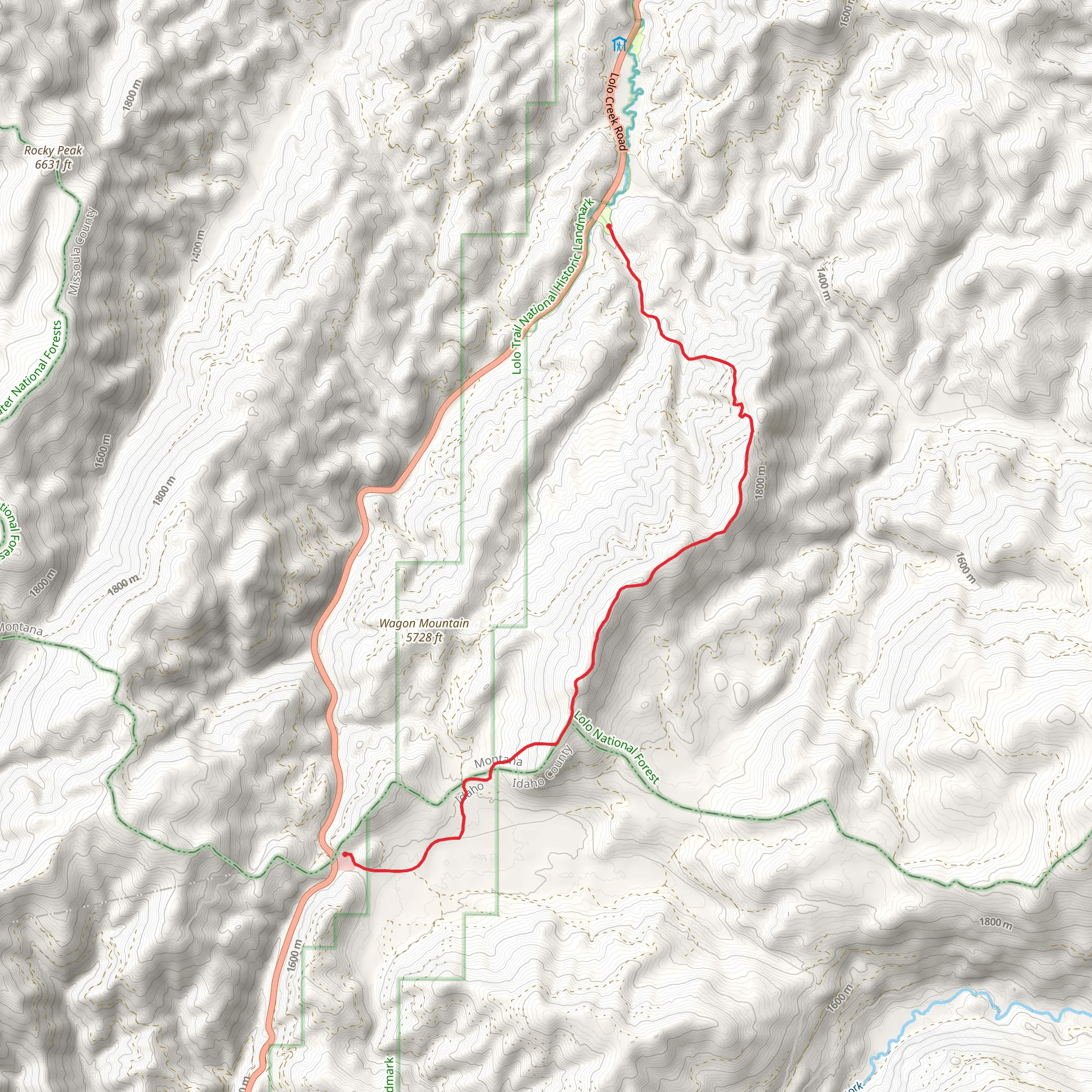 Lee Ridge Trail mobile static map