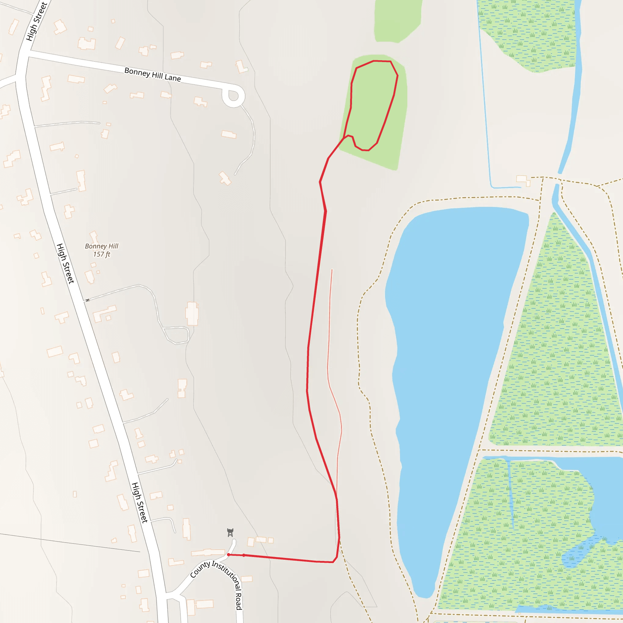 County Institutional Road Trail mobile static map
