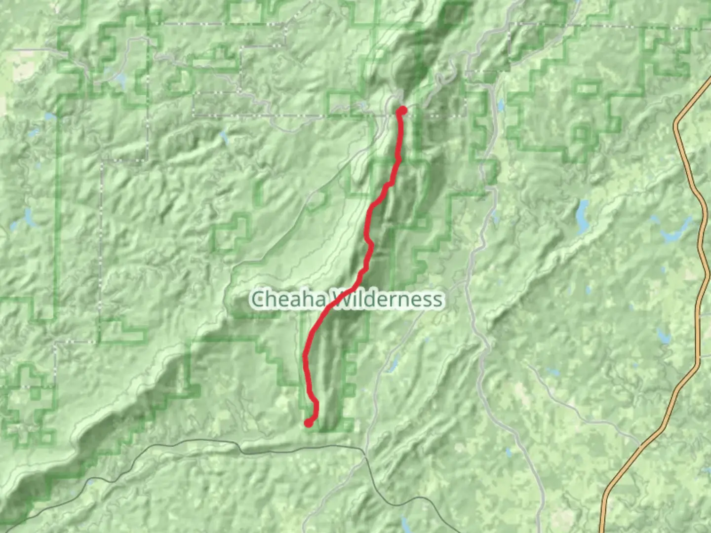 An image depicting the trail Parker High Point and Little Caney Head Walk and its surrounding area.