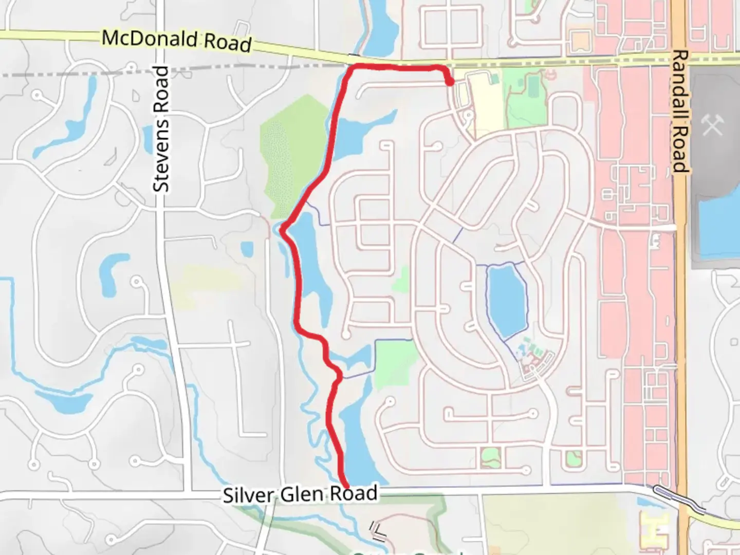An image depicting the trail Walk along Otter Creek and its surrounding area.