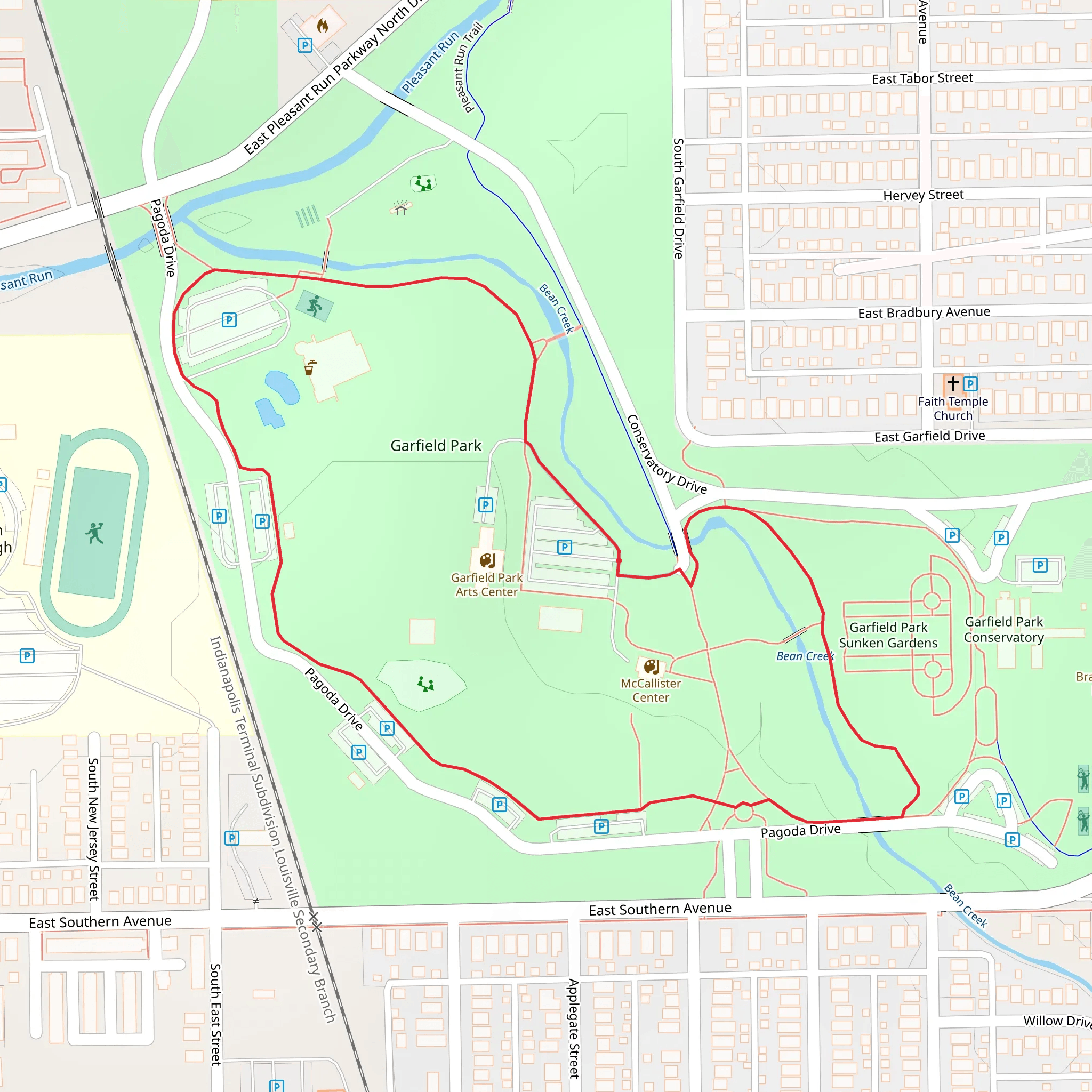 Garfield Park Loop mobile static map