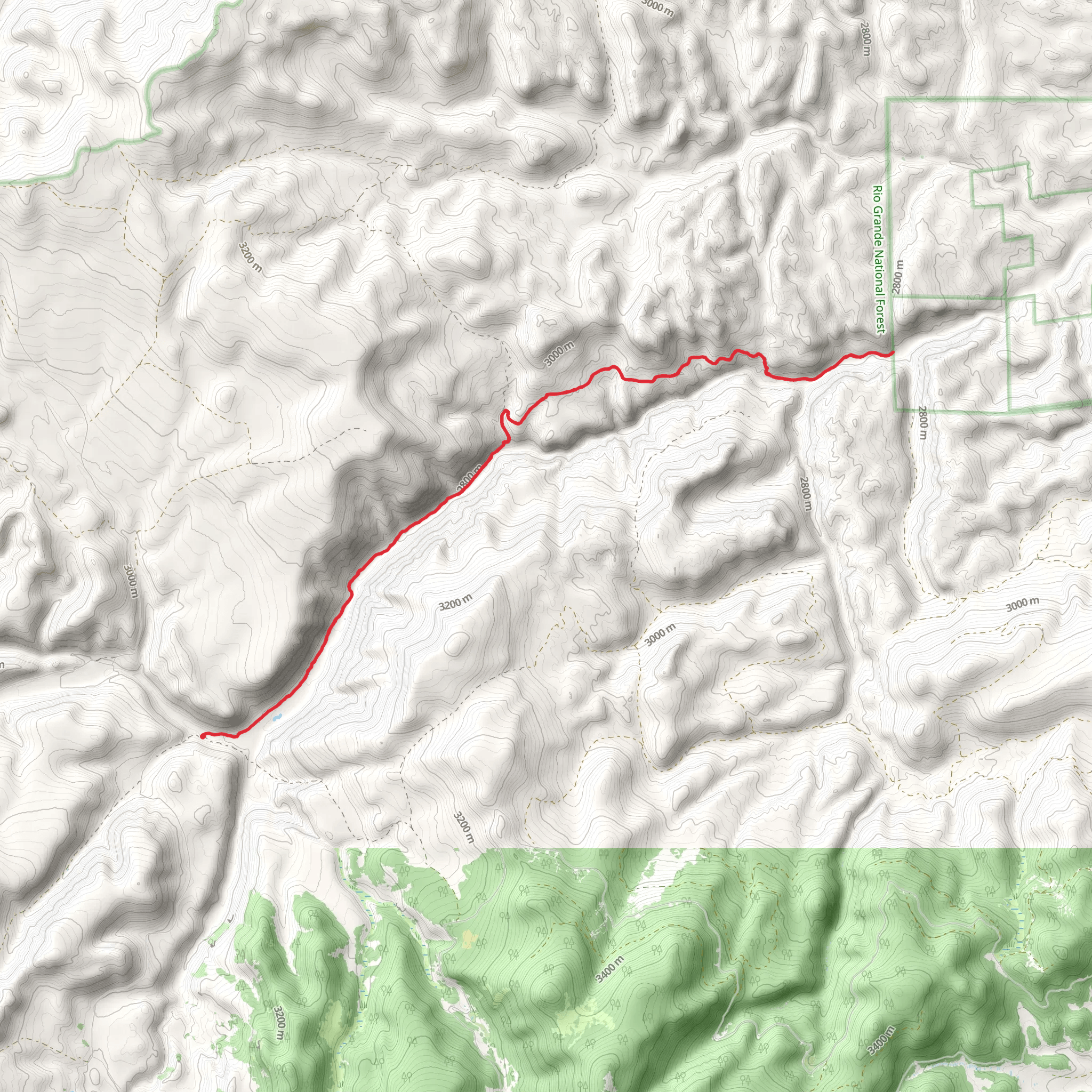 Saguache Creek Trail mobile static map