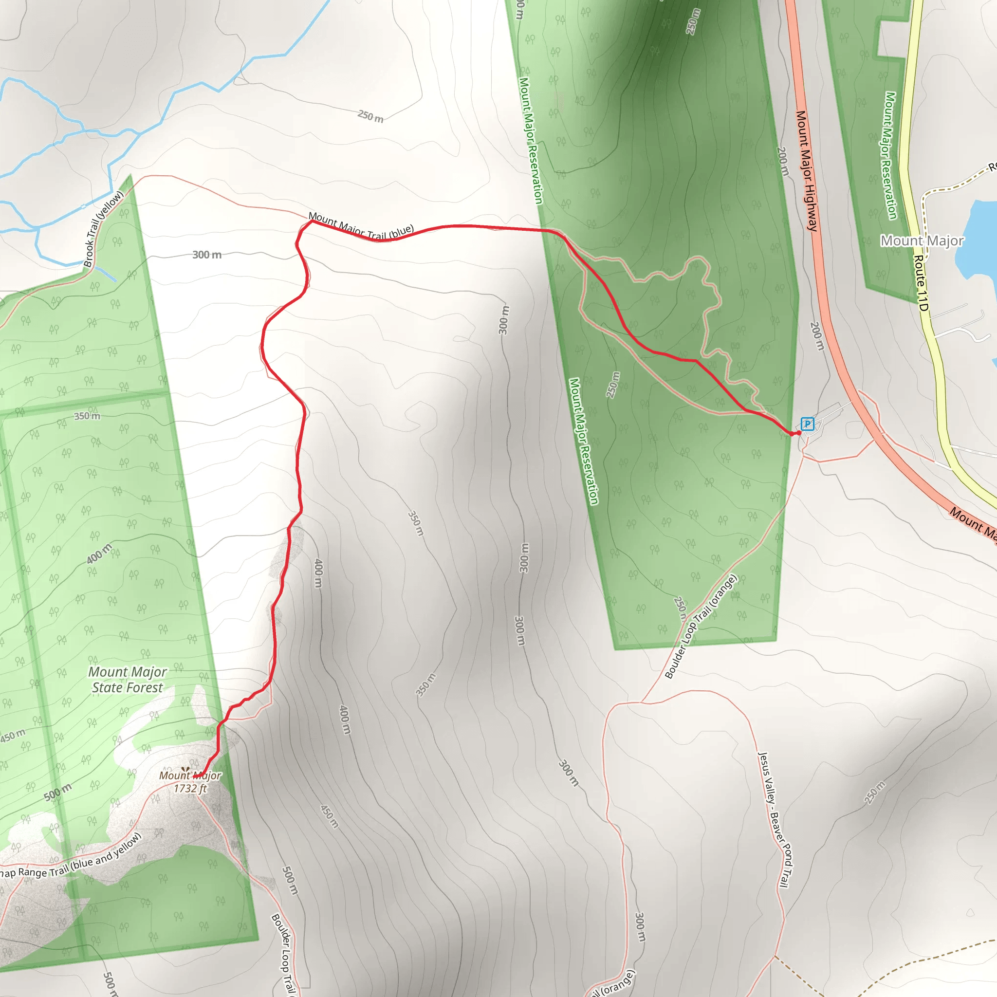 Mount Major from Belknap Range Trail mobile static map