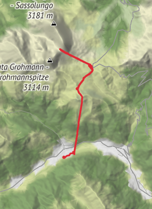 Campitello di Fassa Walking mobile static map
