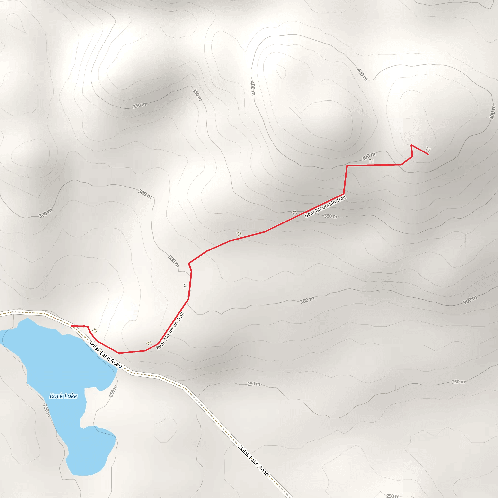Bear Mountain Trail mobile static map