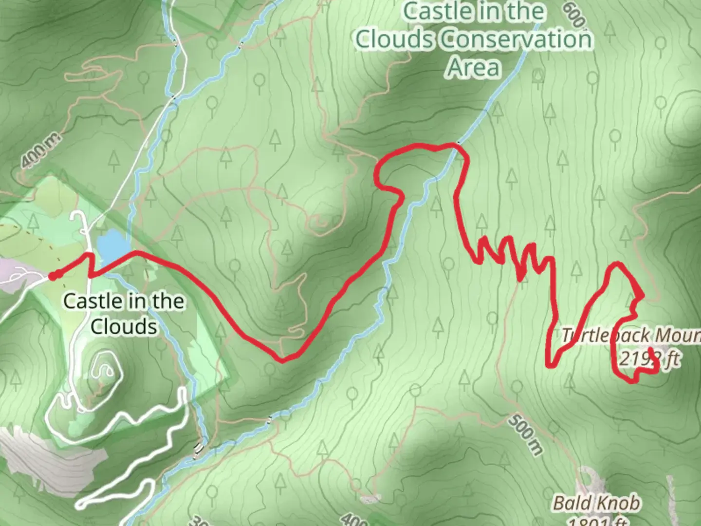 An image depicting the trail Turtleback Mountain Trail and its surrounding area.