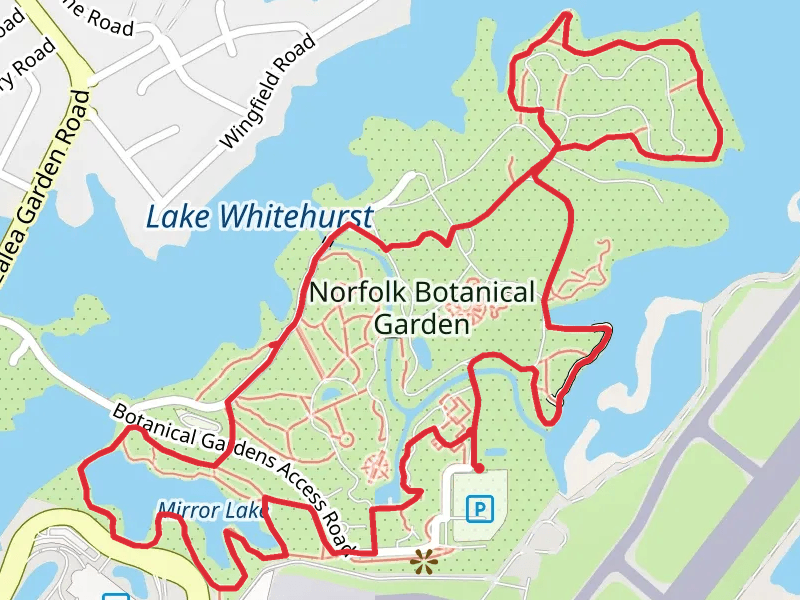 Norfolk Botanical Garden and Mirror Lake Loop