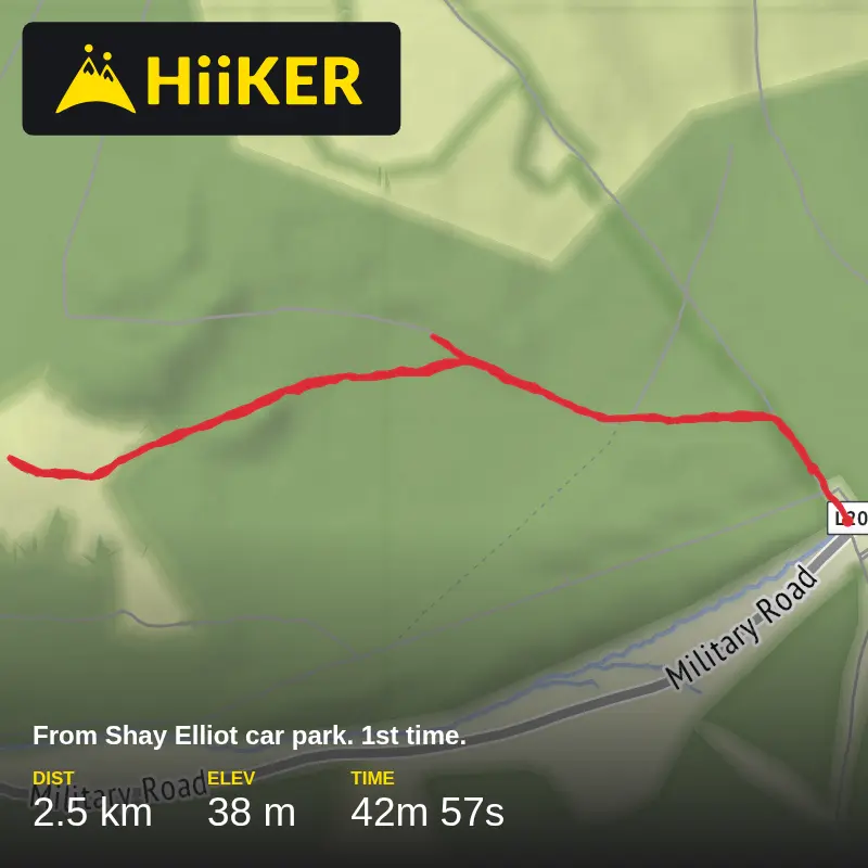 A map preview of the recording From Shay Elliot car park. 1st time. .