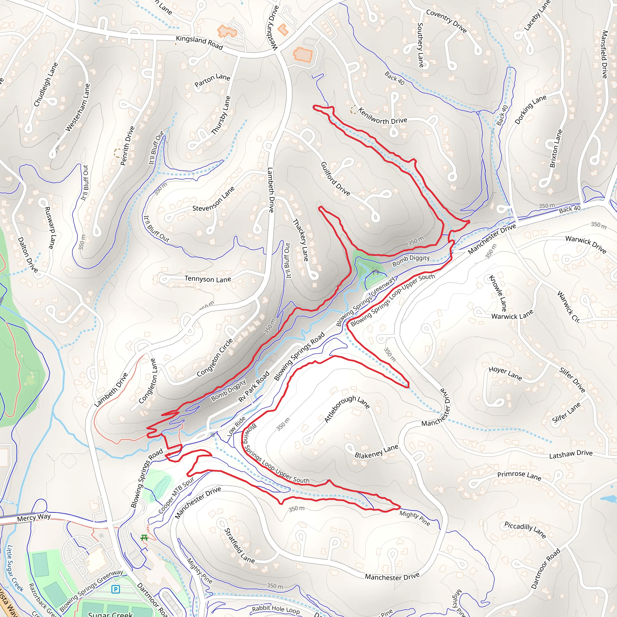 Blowing Springs Loop-Upper South mobile static map