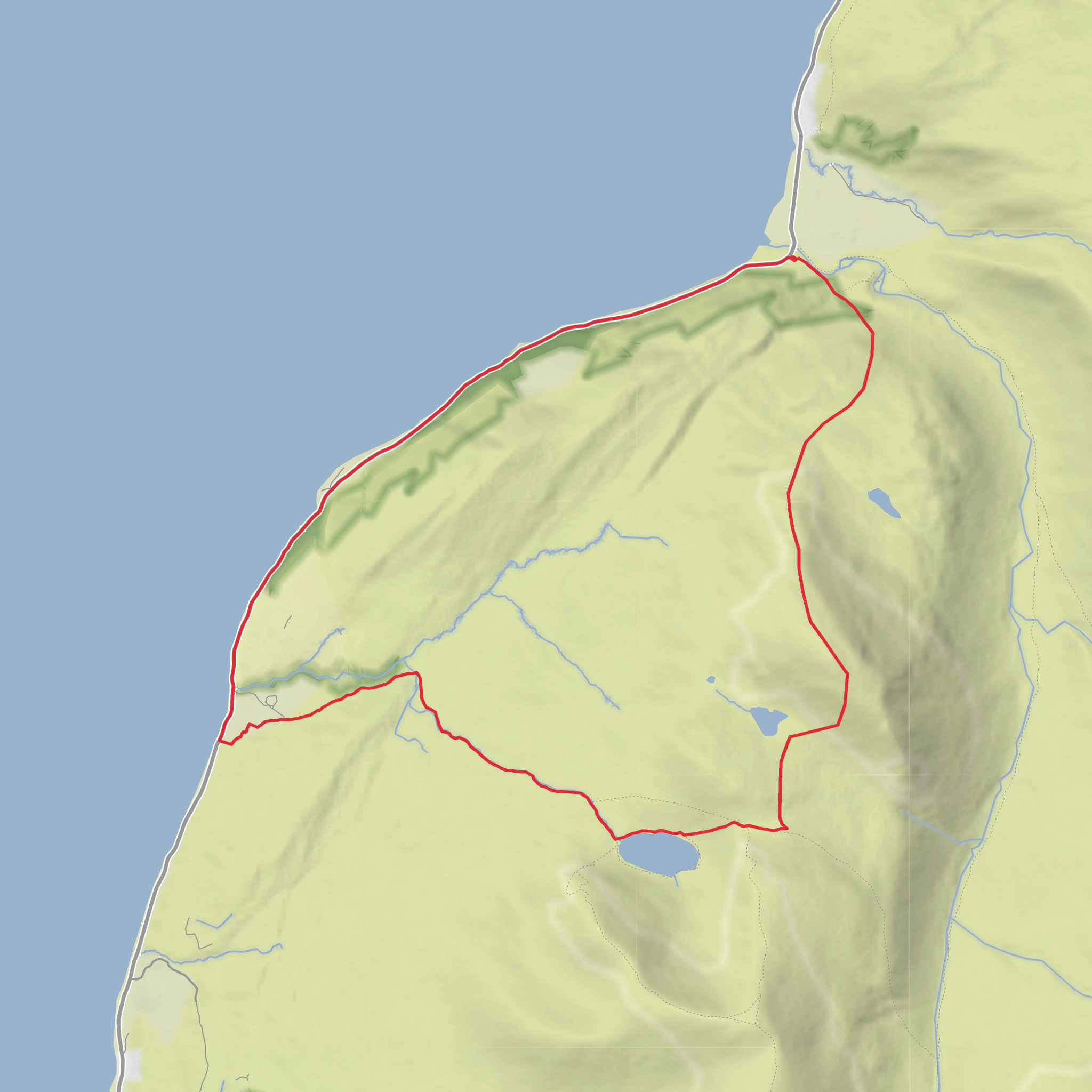 Creagan nan Gobhar, Meall nan Damh, Coire Fhionn Lochan and Rubha Glas Loop mobile static map