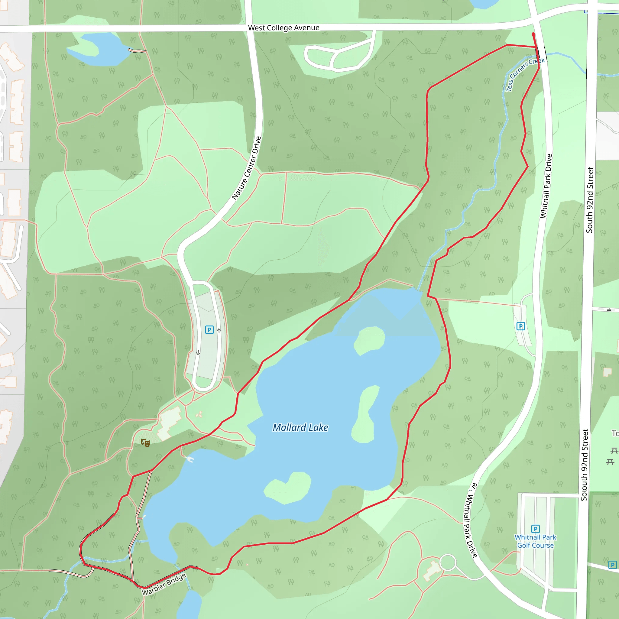 Mallard Lake Loop mobile static map