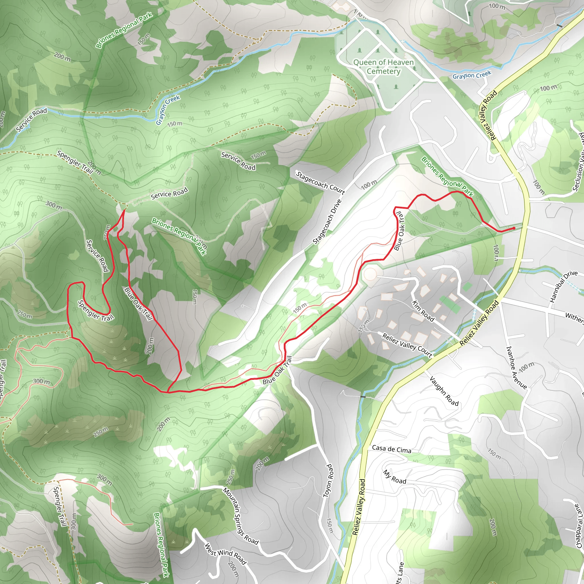 Blue Oak Loop Trail mobile static map