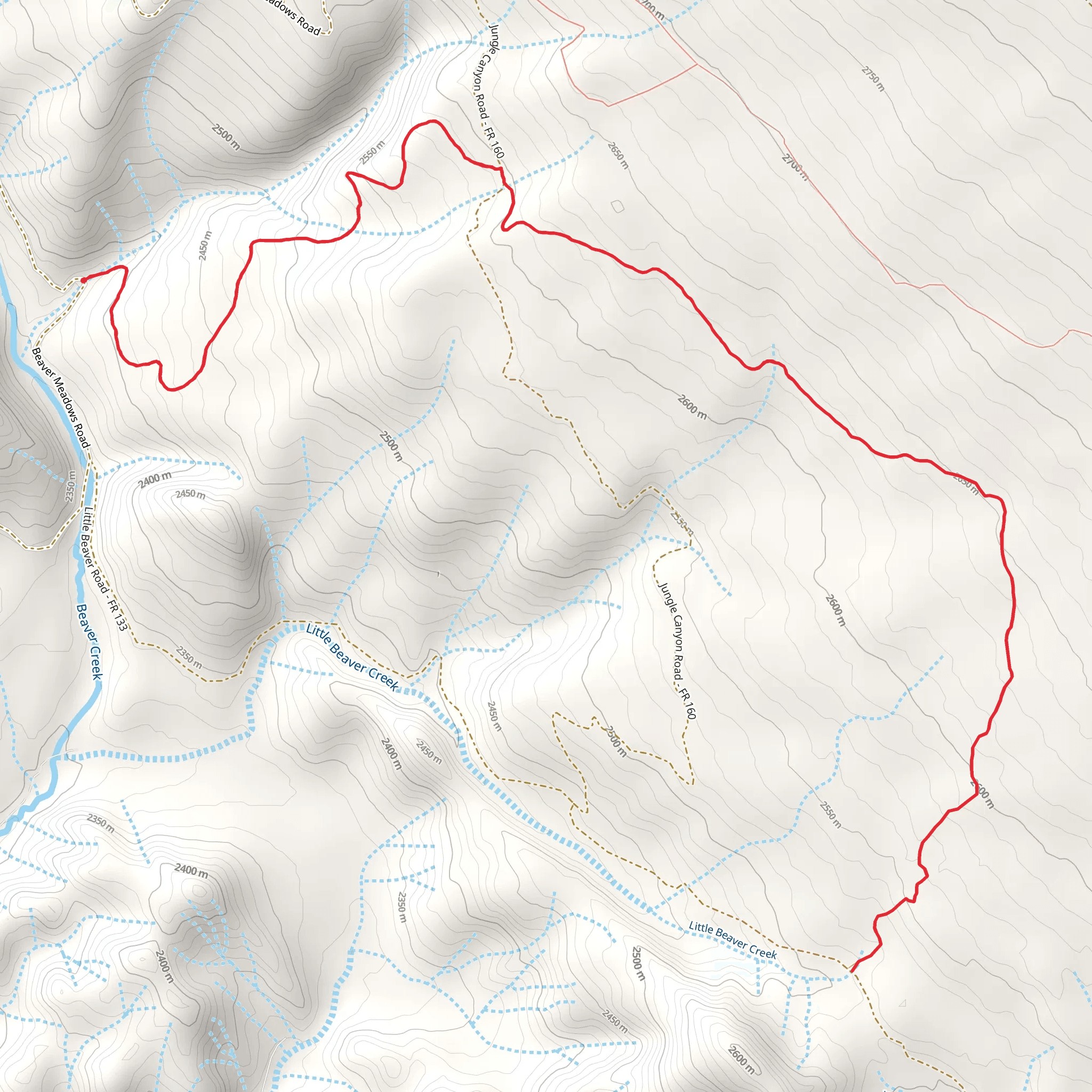 Rocky Canyon Trail mobile static map
