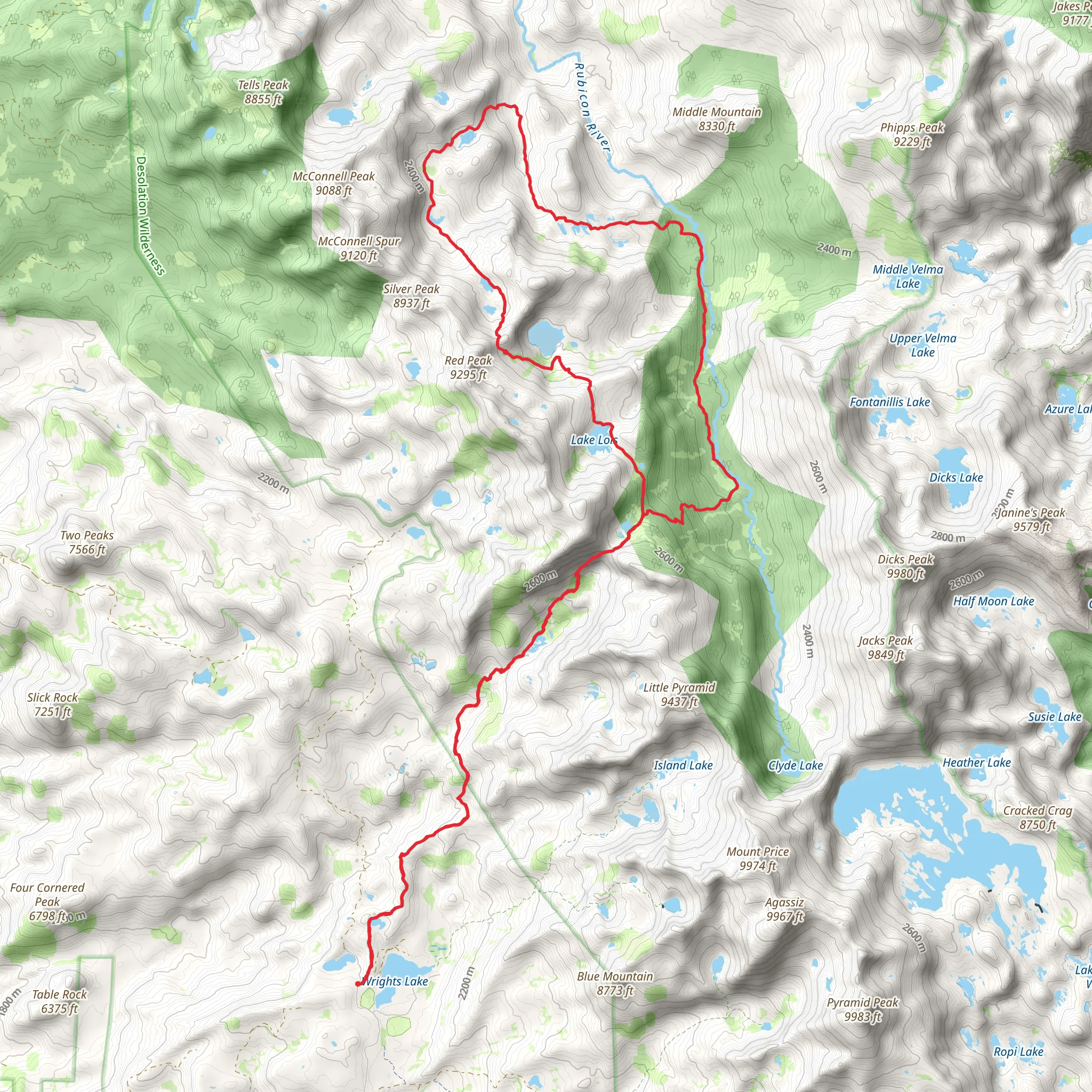 McConnell Lake Loop Trail mobile static map