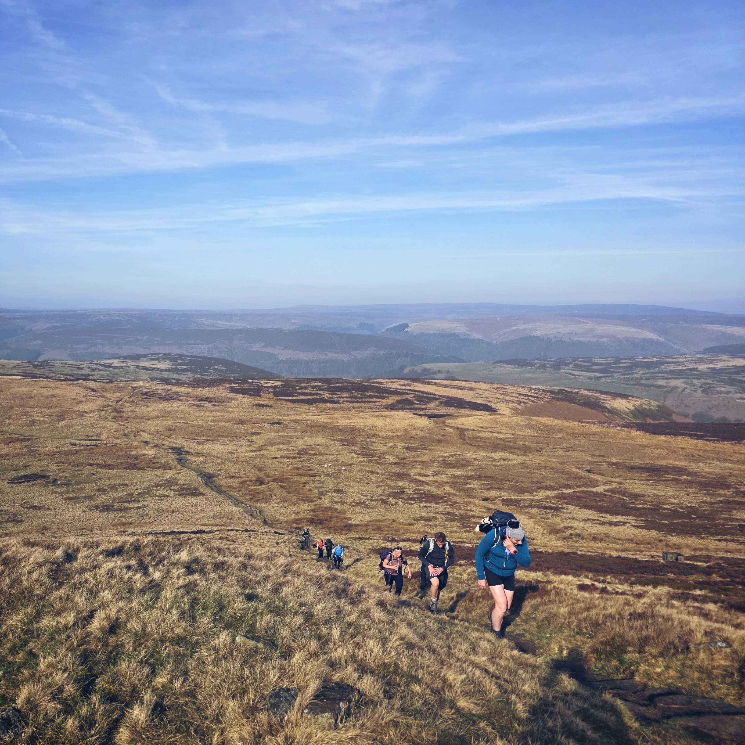 A map preview of the recording Hike on 9 Edge Peak District Walk.